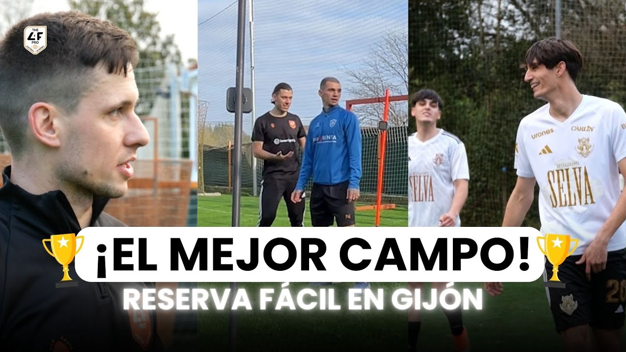 Partido en el campo de fútbol 7 en Gijón