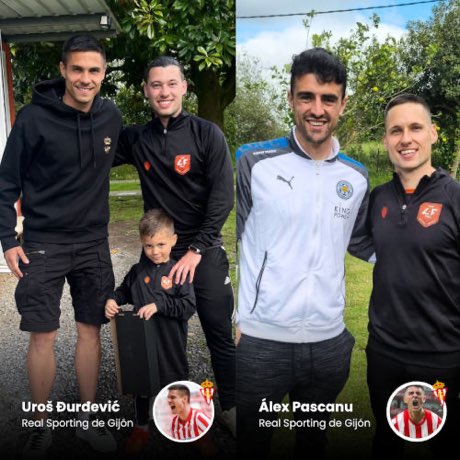 Djuka y Álex Pascanu, futbolistas profesionales, con L4F PRO